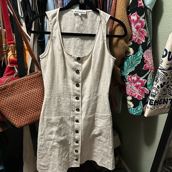 Reformation Jill Linen Dress - Picture 2 of 2
